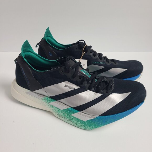 NEW Adidas Adizero Adios Pro 4 Running Shoes JR6365 Size 9.5 Black Green main image 7